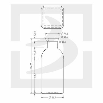 Glass Bottle La Mediterránea Medi Plug 725 ml