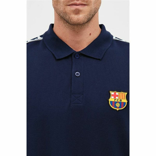 Moška Polo Majica s Kratkimi Rokavi F.C. Barcelona Mornarsko modra