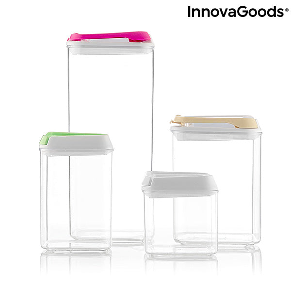 Set of Stackable Hermetically-sealed Kitchen Containers Pilocks InnovaGoods 4 Pieces