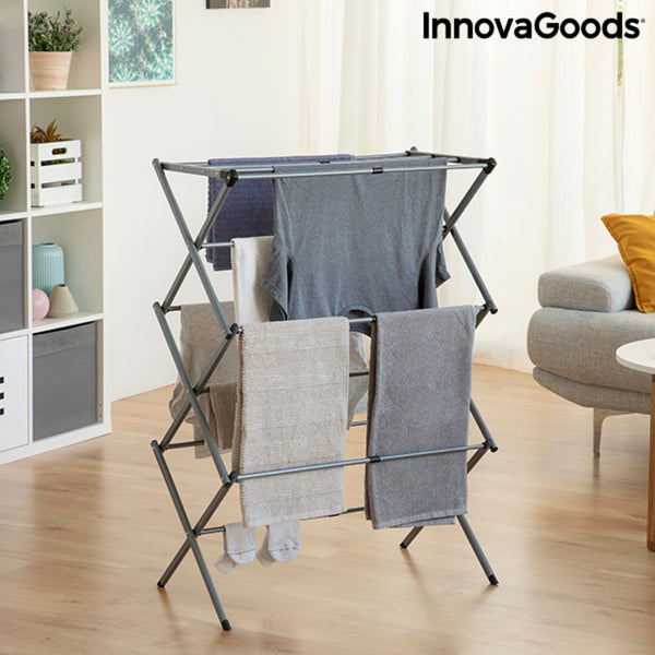 Folding and Extendable Metal Clothes Dryer with 3 Levels Cloxy InnovaGoods (Refurbished A)