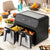 Friteuse sans Huile InnovaGoods Fryinn Double 8000 Noir Acier inoxydable 3400 W 8 L