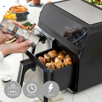 No-Oil Fryer InnovaGoods Fryinn Double 8000 Black Stainless steel 3400 W 8 L