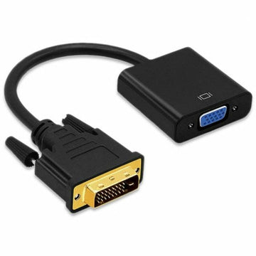 Adapter DVI-D v VGA PcCom Essential Črna 25 cm