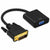 Adapter DVI-D v VGA PcCom Essential Črna 25 cm