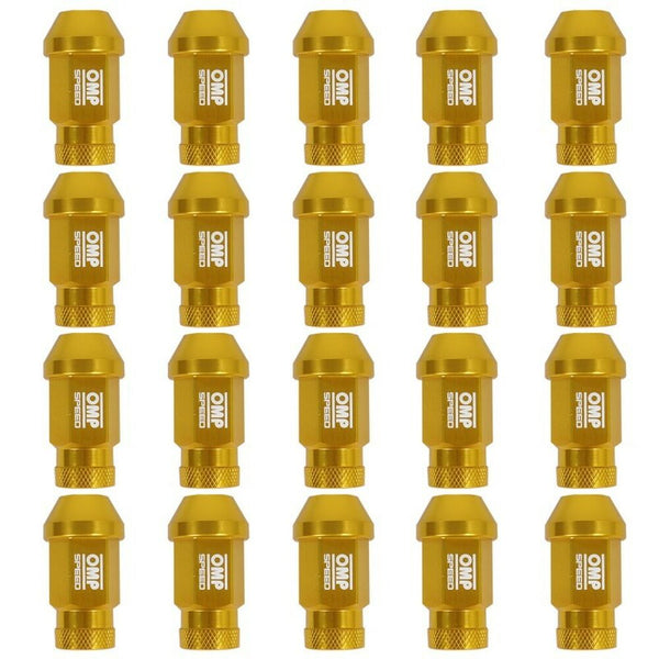 Set Nuts OMP 7075 Yellow 20 uds M14 x 1,25