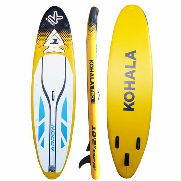 Planche de Paddle Surf Gonflable avec Accessoires Kohala Arrow 1 Jaune (310 x 81 x 15 cm)
