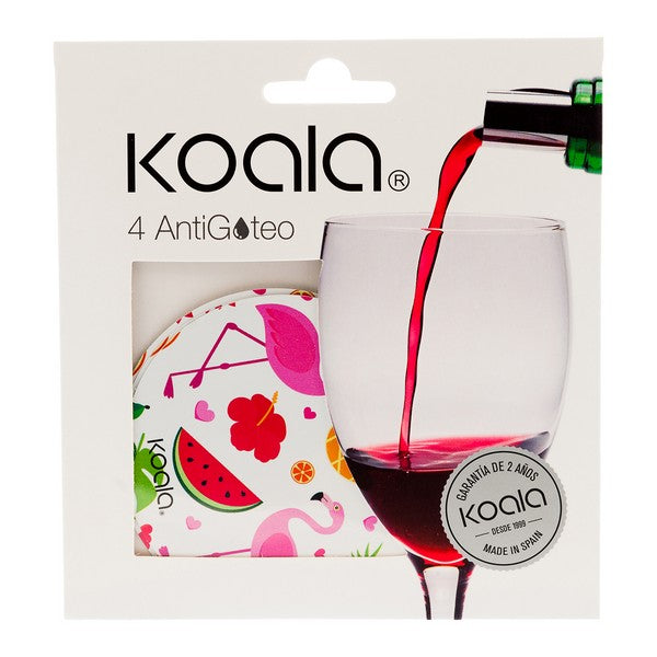 Drip-proof Bottle Pouring Disk  Koala Flamingo (4 pcs) Plastic