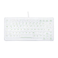 Washable Disinfectable Reduced-size Keyboard Active Key FTRTUS0301 USB Backlighted White