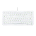 Washable Disinfectable Reduced-size Keyboard Active Key FTRTUS0301 USB Backlighted White