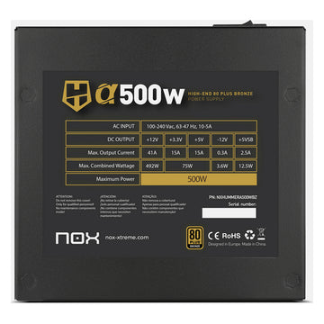 Power supply NOX NXHUMMERA500WBZ 500W
