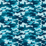 Hygienic Reusable Fabric Mask Children's Blue Camouflage