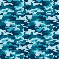 Hygienic Reusable Fabric Mask Children's Blue Camouflage