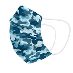 Hygienic Reusable Fabric Mask Children's Blue Camouflage