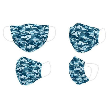 Hygienic Reusable Fabric Mask Children's Blue Camouflage