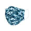 Hygienic Reusable Fabric Mask Children's Blue Camouflage