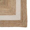 Carpet 290 x 200 cm Natural White Jute