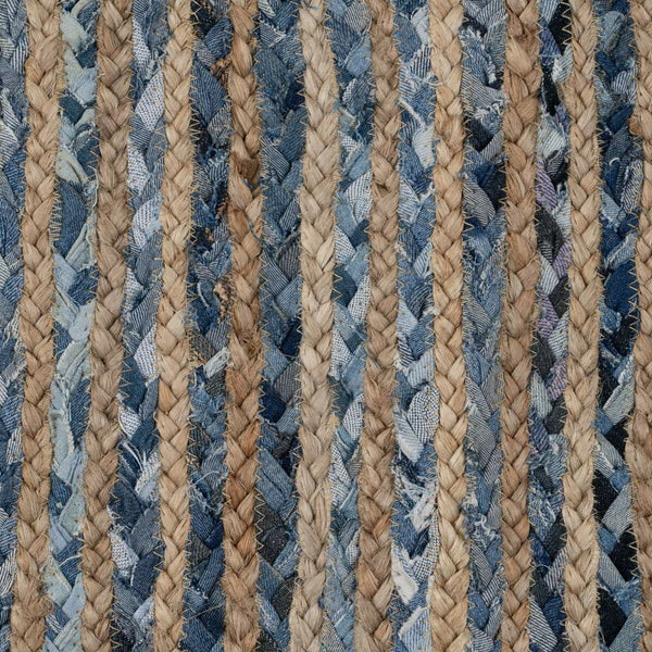 Tapis Naturel Bleu Coton Jute 170 x 70 cm
