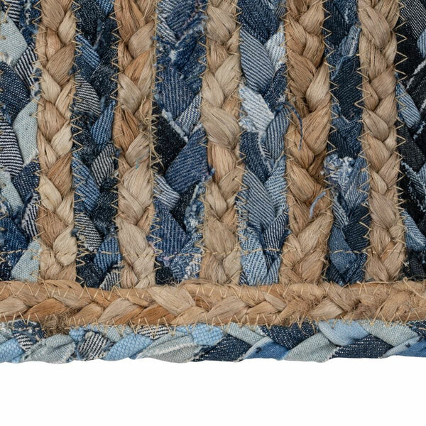 Tapis Naturel Bleu Coton Jute 170 x 70 cm