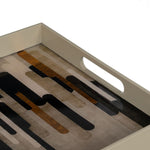 Snack tray PVC Crystal Abstract 45 x 31 x 4,2 cm (2 Units)