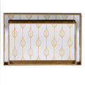 Snack tray Golden PVC Crystal 45 x 31 x 4,2 cm (2 Units)