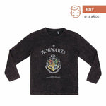 Maglia a Maniche Lunghe per Bambini Harry Potter Grigio Grigio scuro