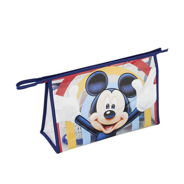 Ensemble de Toilette pour Enfant de Voyage Mickey Mouse Bleu (23 x 16 x 7 cm) (4 pcs)