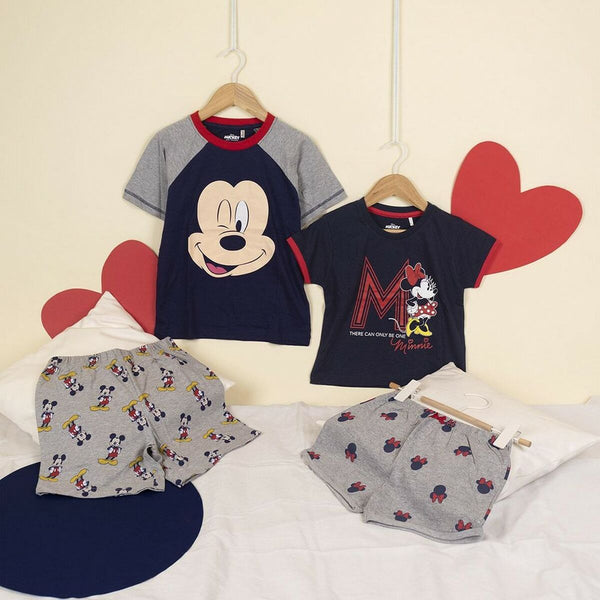 Pyjama D'Été Mickey Mouse Gris