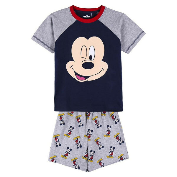 Pyjama D'Été Mickey Mouse Gris