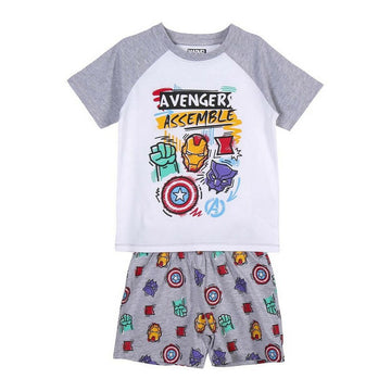 Summer Pyjama The Avengers White Grey