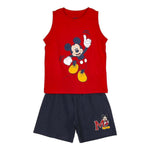 Sommer-Schlafanzug Mickey Mouse Rot