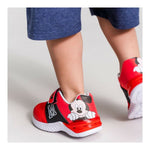 Scarpe Sportive con LED Mickey Mouse Rosso