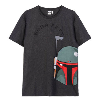 T-shirt à manches courtes homme Boba Fett Gris foncé Gris Adultes