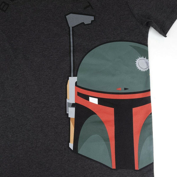 Men’s Short Sleeve T-Shirt Boba Fett Dark grey Grey Adults