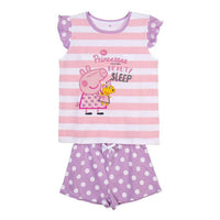 Sommer-Schlafanzug Peppa Pig Lila Rosa