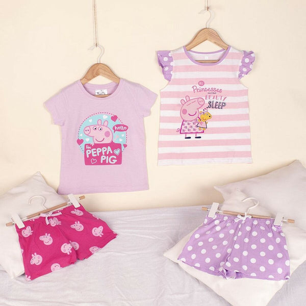 Pyjama D'Été Peppa Pig Violet Rose