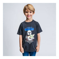 Maglia a Maniche Corte per Bambini The Mandalorian Nero