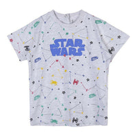 T shirt à manches courtes Enfant Star Wars 2 Unités Gris