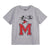 T shirt à manches courtes Mickey Mouse Gris