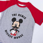 Pyjama D'Été Mickey Mouse Rouge Gris