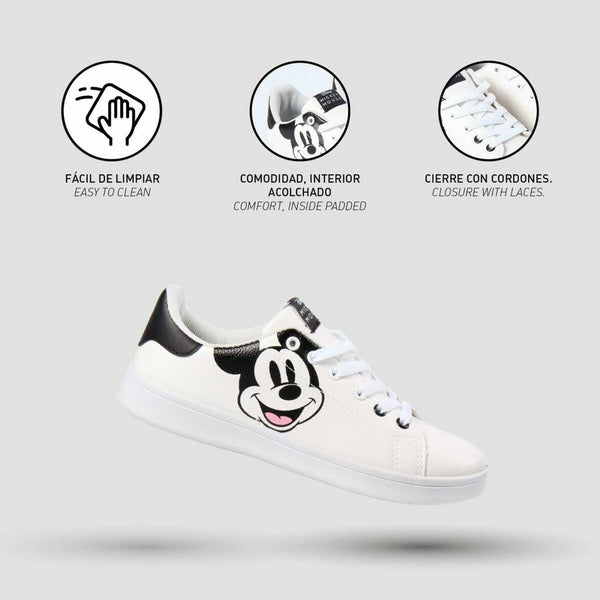 Scarpe Sportive per Bambini Mickey Mouse Bianco