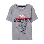 T shirt à manches courtes Spiderman Enfant Gris