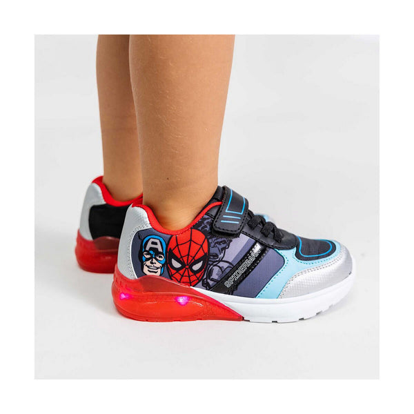 LED Trainers The Avengers Blue Red Black