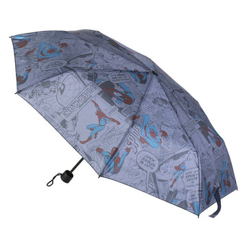 Foldable Umbrella Spiderman Grey 53 cm