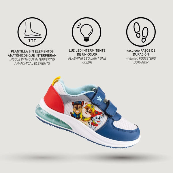 Baskets LED The Paw Patrol Velcro Bleu