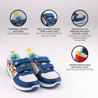 Scarpe Sportive con LED The Paw Patrol Velcro Azzurro