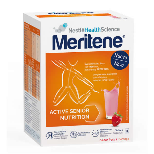 "Meritene Active Senior Nutrition Batido Sabor Fresa 15 Sobres"