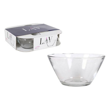 Set of bowls LAV VEGA Crystal Circular 345 cc (4 Pieces)