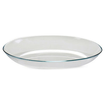 Plateau Invitation Ovale Verre (22,5 x 4,5 x 30 cm)