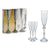 Champagne glass Glass 3 (3 Pieces) (6,5 x 25 x 25,5 cm)