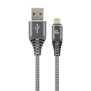 USB-Kabel auf micro-USB GEMBIRD CC-USB2B-AMmBM-1M-WB2 Grau Weiß/Grau 1 m